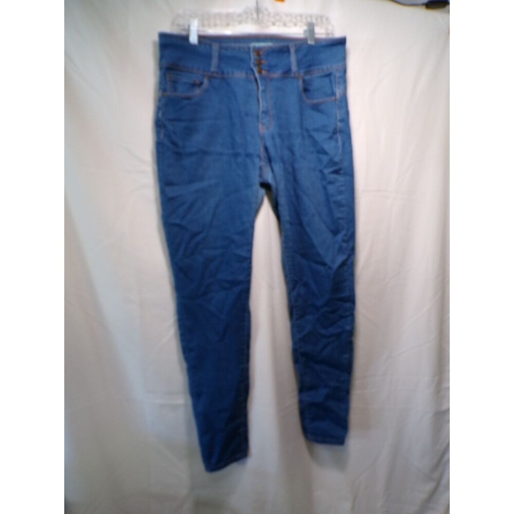 WAX JEAN Women's Blue Denim Skinny Jeans High Rise Stretch 5 Pocket